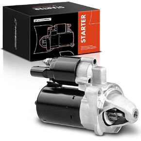 A-Premium Starter Motor Compatible with Audi A4 2005-2009, A4 Quattro 2005-2009 & Volkswagen Passat 2005, 1.8L 2.0L, 12V 1.1KW 9 Teeth Clockwise, Replace# 91-15-7208, 986021210, LRS02197