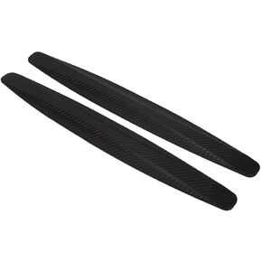 Bumper Protector, 2Pcs Carbon Fiber Front&Rear Bumper Guards Corner Guard Anti-Scratch Sticker (Black)