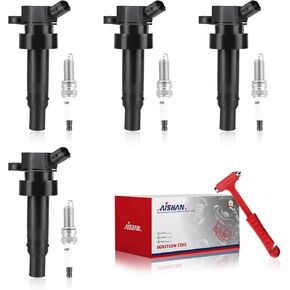 Set of 4 Ignition Coil Pack and Iridium Spark Plugs Compatible with 2012-2019 Kia Rio Soul Hyundai Accent Veloster L4 1.6L| Replace# UF652 273012B100