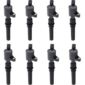 Set of 8 Curved Boot Ignition Coil Pack Replacement for Ford Lincoln Mercury 4.6L 5.4L V8 Replaces# DG508 C1454 C1417 FD503 1L2U12029AA I2LU-12A388-AA C1417 DG473 DG481 DG491