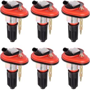 ENA Set of 6 Red Ignition Coil Pack Compatible with Chevy GMC Isuzu Hummer Saab Buick Trailblazer Envoy Rainer Colorado Canyon Bravada i-280 i-290 i-350 i-370 97x H3 Coils Replace# UF303 C1395