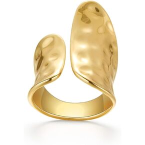 YBMYCM Gold Chunky Rings for Women Adjustable Geometric Rings Open Gold Plated Rings for Women