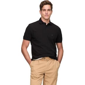 Tommy Hilfiger Men's Short Sleeve Polo Shirts in Classic Fit with Stretch and Organic Pique Cotton