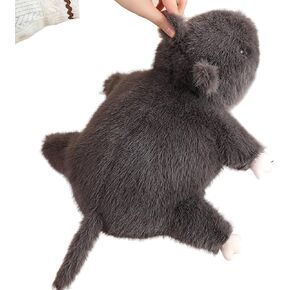 Large Rat Plush Pillow, Rat Stuffed Animal Plushie Toy for Kids Girls Boys, Birthday Gifts Room Decorations (Black)