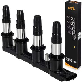 QYL Ignition Coil Pack Replacement for L4 1.6 1.8 Chevy Cruze Aveo 5 Aveo5 Sonic Pontiac G3 2007 2008 2009 2010 2011 2012 2013 2014 2015 1.6L 1.8L C1646 UF620 25186687