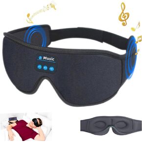 Sleep Headphones Wireless Bluetooth Built-in HD Speakers, Sleep Mask with Bluetooth Headphones Complete Light Blocking, Sleeping Headphones 3D Eye Mask Relaxing Zero Pressure for Women and Men