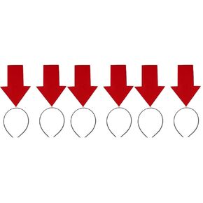 Veemoon 6Pcs Arrow Headband Funny party Headband novelty headwear Creative Hair Hoops Girls Women Cosplay Prop for Halloween Carnival party Photo Supplies (Red)