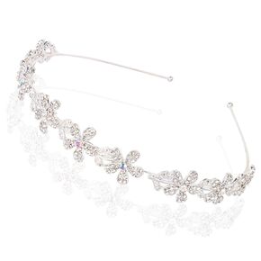 Gold Headband Bridal Hair Accessories Flower Headbands for Women Girls Rhinestone Crystal Gold Headpiece Princess Tiara for Wedding Hair Jewelry for Braids Accessories Vintage Elegant Fairy