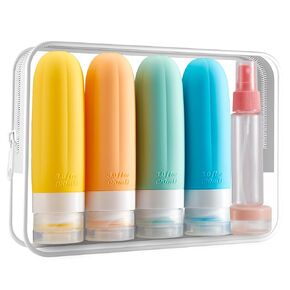 16 Pack Travel Bottles for Toiletries, 3Oz TSA-Approved Leakproof Travel Containers, Silicone Refillable Travel Essentials & Accessories for Shampoo, Conditioner and Lotion