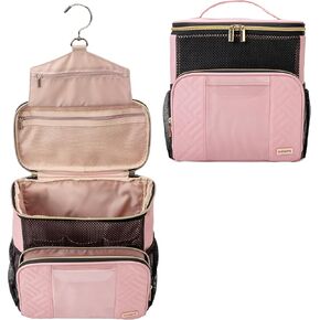 Women's Hanging Travel Toiletry Bag - Large, Durable, Multipurpose and TSA Approved for the Modern Traveling Woman, Pink