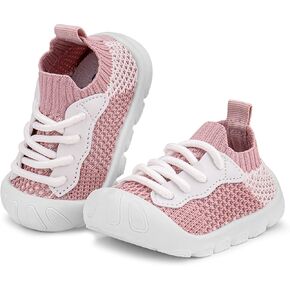 Baby Walking Shoes Toddler Girl Boy Soft Sole Breathable Cotton Canvas Shoes Infant Lightweight Non-Slip Safer Slip-on First Walkers Shoes Casual Tennis Wide Sneakers Rubber Soles Running Outdoor