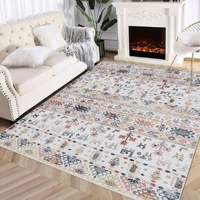 GlowSol Washable Hallway Runner Rug 2x6 Modern Rug Runner Boho Bathroom Rug Non-Slip, Moroccan Abstract Carpet Runner for Living Room Bedroom Kitchen Entryway Laundry Room,2x6