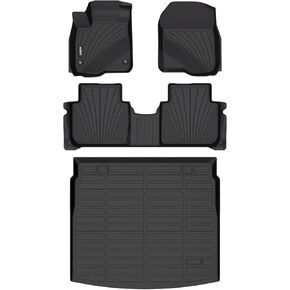 Binmotor-Floor Mats & Upper Cargo Mat for Honda CRV 2023 2024 2025 (Include Hybrid), CRV All Weather Floor Mat, Car Mats for Honda CRV Hybrid Accessories 2025, CRV Mats, CRV Cargo Trunk Liner