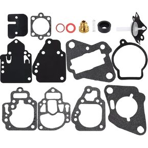 Carburetor Rebuild Kit Repair Gasket and Diaphragm Kit Compatible with Mercury Mariner Outboards 6HP 8HP 9.9HP 10HP 15HP 20HP 25HP Replace 1395-9725 1395-9761 1395-97611 1395-9377 1395-9179