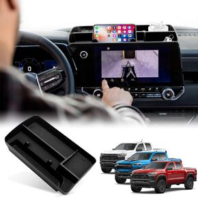 for 2024 Chevy Colorado Dash Storage Tray，for 2023 2024 Chevy Colorado Insert Behind Screen Organizer Box，Chevy Colorado 2024 Small Items Dashboard Organizer