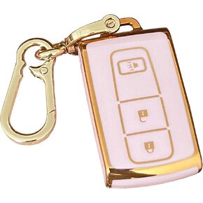 for Toyota Key Fob Cover Protector Key Case Replacement Fit for Toyota Prius Key Fob Case Shell 2004-2009 (Pink)