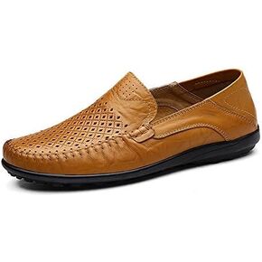 حذاء LOUECHY رجالي من الجلد سهل الارتداء خفيف الوزن للقيادة كاجوال بدون كعب in Kuwait