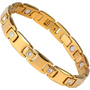 Women's Ultra Strength Magnetic Bracelet, Stainless Steel Magnetic Bracelets for Women, Adjustable Length with Sizing Tool Fashion Accessories, Therapy Jewelry with Gift Box