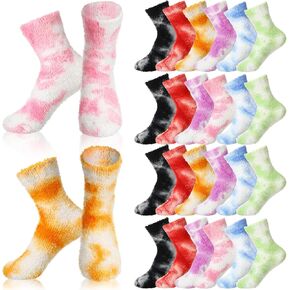 14 زوجًا من الجوارب الشتوية السميكة الدافئة والمنفوشة، جوارب سبا ناعمة، جوارب لطيفة وصبغة، جوارب مريحة، جوارب للنوم، هدايا عيد الميلاد، تخزين لأرضية السرير المنزلي in Kuwait