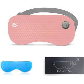 Wireless Heated Eye Mask- Rechargeable Portable Cordless Warm Eye Compress to Relieve Dry Eye, Stye Blepharitis, Chalazion, Pinkeye, MGD and Sinus, with Cooling Mask