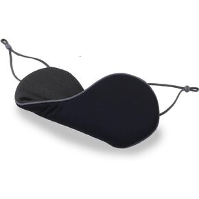 Adjustable Double-Sided Ice Silk Sleep Mask - Organic Mulberry Silk Blackout Eye Mask for Travel - Breathable & Pressure-Free - Ideal for Summer & Winter Sleep Essentials (Black)