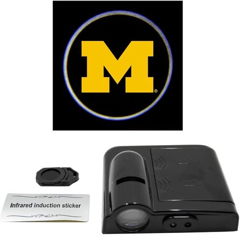 NCAA Uni. Michigan Laser Projector Light for Car Door - LED Light Projector for Projecting NCAA Team Logo Wolverines on Ground - 1 Light, 23.6x1.96inch, Sport, MICH1 in Saudi Arabia