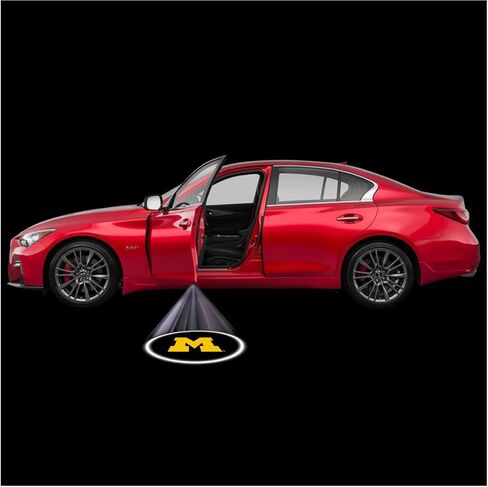 NCAA Uni. Michigan Laser Projector Light for Car Door - LED Light Projector for Projecting NCAA Team Logo Wolverines on Ground - 1 Light, 23.6x1.96inch, Sport, MICH1 in Saudi Arabia