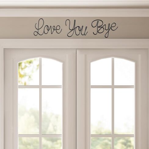 Love You Bye Wall Decor Metal Wire Letters Wall Decor Metal Wire Art Decor Inspirational Wall Decoration for Home Room Office Wall Express Love and Warm for Your Family Lovers Wall Art Gift Hallway Entryway Door Valentine Decorations for Home (Love You By in Saudi Arabia
