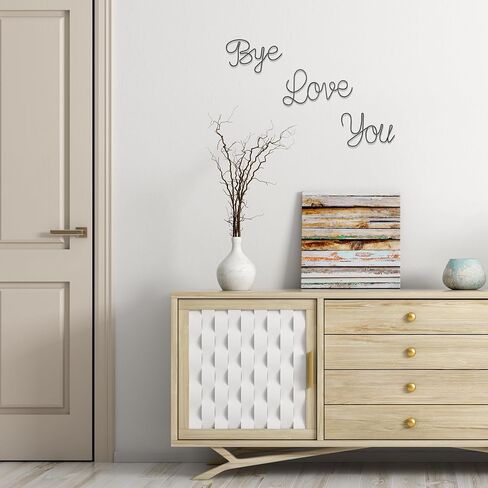 Love You Bye Wall Decor Metal Wire Letters Wall Decor Metal Wire Art Decor Inspirational Wall Decoration for Home Room Office Wall Express Love and Warm for Your Family Lovers Wall Art Gift Hallway Entryway Door Valentine Decorations for Home (Love You By in Saudi Arabia
