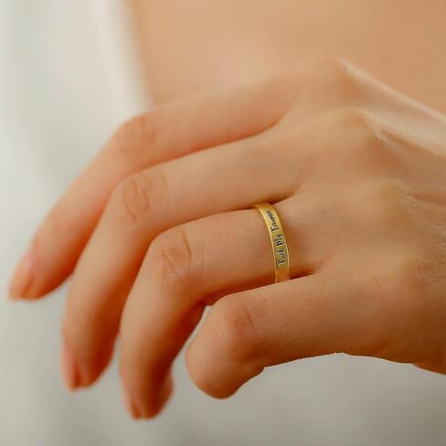 LIU JUN Fuck My Trauma Ring,Stainless Steel Fuck My Trauma Ring,Fuck Trauma Stackable Rings Ring,Inspirational Trauma Healing Ring Friendship Gift Jewelry for Women in Kuwait