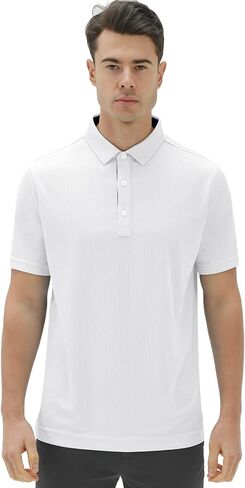 DEOLAX Mens Polo Shirts Dry Fit Mens Golf Polo Shirts Short Sleeve Solid Mens Tactics Polo Shirts Soft Polo Shirts for Men in Saudi Arabia