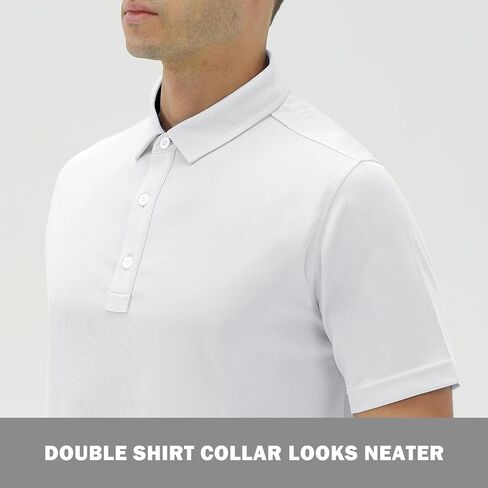 DEOLAX Mens Polo Shirts Dry Fit Mens Golf Polo Shirts Short Sleeve Solid Mens Tactics Polo Shirts Soft Polo Shirts for Men in Saudi Arabia