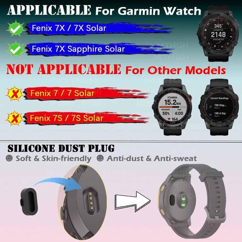 واقي شاشة MTHGH لساعة Garmin fenix 7S/ 7S Solar/ 7S Sapphire Solar الذكية [4 قطع] + 5 مقابس مضادة للغبار، 9H من الزجاج المقسى، طبقة خالية من الفقاعات، غطاء حماية رفيع للغاية in Kuwait