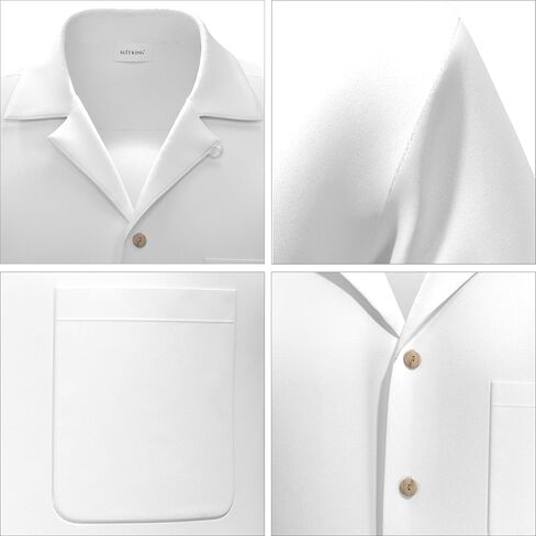 4 Pack - Mens Short Sleeve Button Down Shirts – Wrinkle Free, Muscle Fit, Stylish Casual in Kuwait
