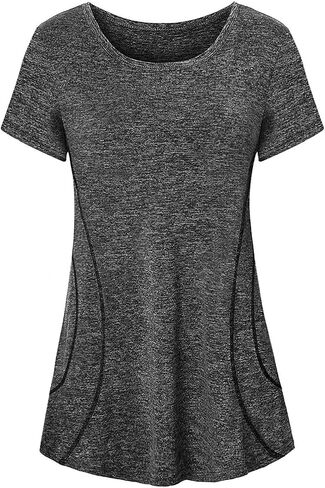 Cucuchy Womens Yoga Tops Flowy Fitness Workout Shirts Short Sleeve Activewear in Kuwait