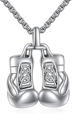 Eye of Horus/Fish Hook/Mask/Scorpion/Trident/Arrow/Star of David/Anchor/Boxing Necklace for Men Sterling Silver Gold Plated Celtic Knot Pendant Punk Gothic Religious Jewelry Gifts for Men in Saudi Arabia