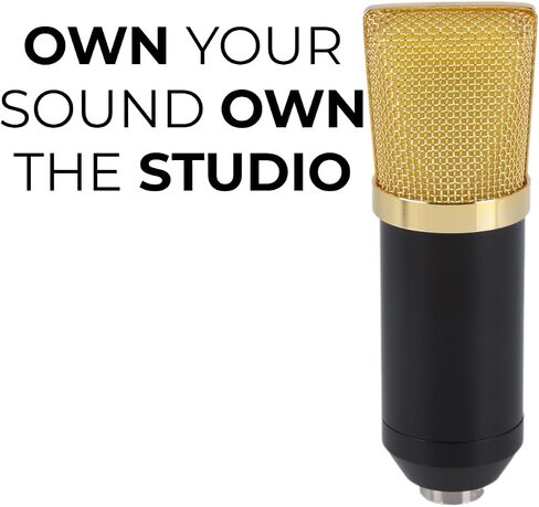 Pyle PDMIC71 Condenser Microphone Bundle, 3.5 mm Recording Microphone, Shock Mount Plug and Play,Computer Microphone, Podcast, Recording, Studio Vocal, YouTube in Saudi Arabia
