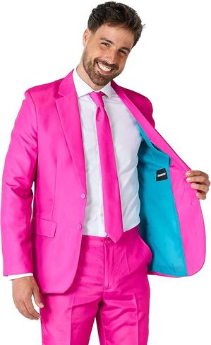 SUITMEISTER Men's Print Suit - Perfect Outfit for Any Occasion - Including Blazer, Pants and Tie in Kuwait