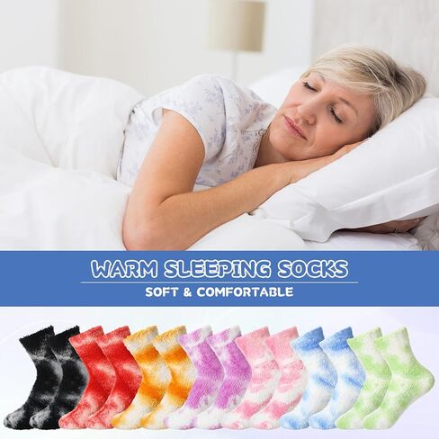 14 زوجًا من الجوارب الشتوية السميكة الدافئة والمنفوشة، جوارب سبا ناعمة، جوارب لطيفة وصبغة، جوارب مريحة، جوارب للنوم، هدايا عيد الميلاد، تخزين لأرضية السرير المنزلي in Kuwait