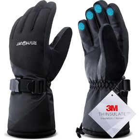 rivmount Ski Snow Gloves Men Women, Waterproof 3M Thinsulate Warm Touchscreen Winter Snowboard Snowmobile Cold Weather 601