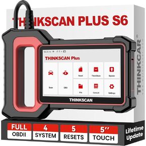 THINKCAR OBD2 Scanner, ThinkScan Plus S6 ABS/SRS/ECM/TCM System Diagnostic Scan Tool, 5 Reset Services Car Scanner, 94+ Vehicle Brands Code Reader, AutoAuth for FCA SGW