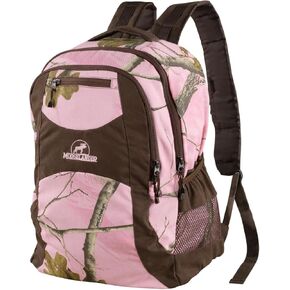 Camo Backpack in Licensed Realtree Prints, Lightweight and Durable Backpack, Hiking and Hunting with YKK Zipper (Xtra Pink/Chocolate)