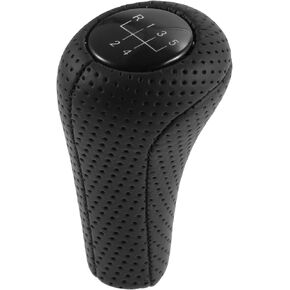 X AUTOHAUX 5 Speed Manual Gear Stick Shift Knob Transmission Gear Lever Stick Shifter Handle for BMW X1 E84 for BMW X3 E83 ABS Faux Leather Black 1 Pcs