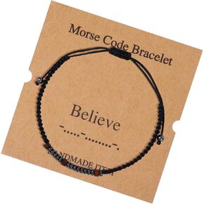 أساور رمز مورس للنساء أنا أحبك سوار رمز مورس قابل للتعديل أساور لمسافات طويلة للأزواج النساء هدايا لعيد الميلاد تخزين المواد in Kuwait