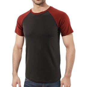 Mens Casual Slim Fit Short Sleeve Active Sports Workout Gym Baseball Running T Shirts