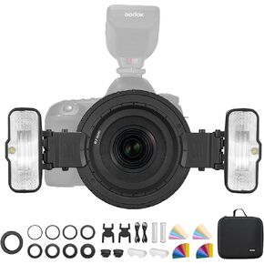 Godox MF12 Compact Camera Flash 2 Pick Set, MF12-K2 2.4G 12W TTL Macro Flash Mini Speedlite 2-Light Kit with XproiiS for Sony Camera N2