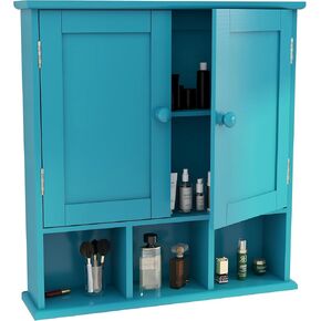 TaoHFE Bathroom Wall Cabinet with 2 Door Adjustable Shelves,Over The Toilet Storage White Wall Mounted Medicine Cabinets for Bathroom Laundry Room Kitchen