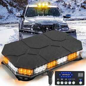 Nilight 42 LED Roof Top Strobe Lights Hazard Emergency Safety Warning LED Flashing Light Bar w/Control Panel Magnetic Mount 12V 24V Car Truck Tractor Snow Plow Construction Vehicles
