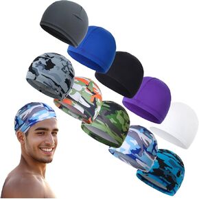 10 Pcs Cooling Skull Caps for Men Cap Welding Helmet Liner Sweat Wicking Head Wrap Bicycle Beanie Cycling Running Hat
