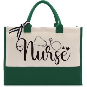 Nurse Canvas Tote Bag, Nurse Bag, Canvas Tote Bag for Gifting, Cotton Canvas Tote Bag for Women, Gift for Future Nurse, Nursing Student Graduation Gift, Reusable Shopping Bag for Nurse B1